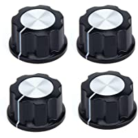 Giratorio Perillas Potenciómetro-4 piezas 27 mm Redondos Potenciómetros Giratorios Perillas para Potenciómetro de Eje de…